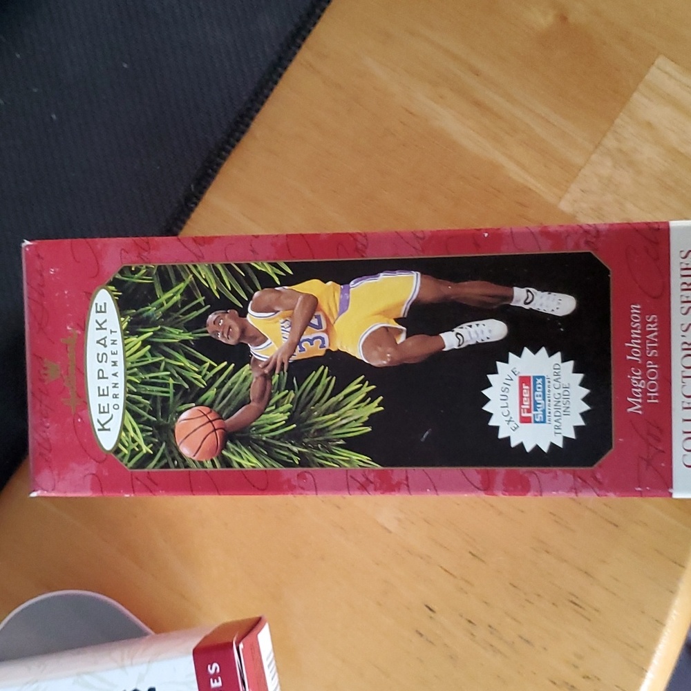Sports Magic Johnson basketball Christmas ornaments